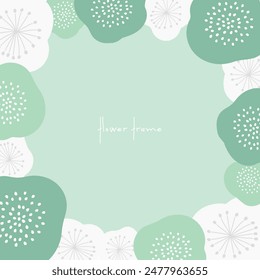 Scandinavian style floral background frame