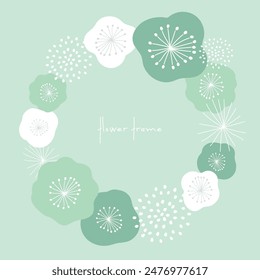 Scandinavian style floral wreath frame
