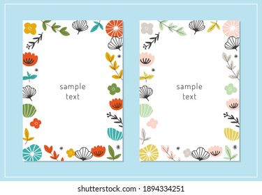 Scandinavian style flower frame set