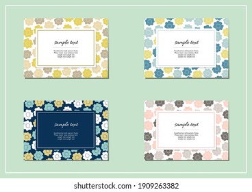 Scandinavian style flower pattern frame
