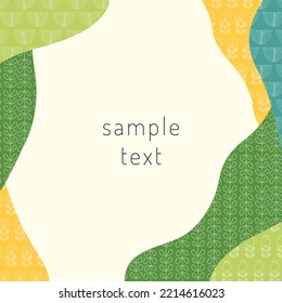 Scandinavian style flower pattern frame