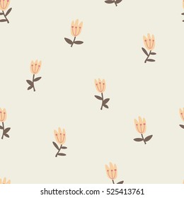 Scandinavian style flower pattern. Yellow floral graphic print . small flower pattern background