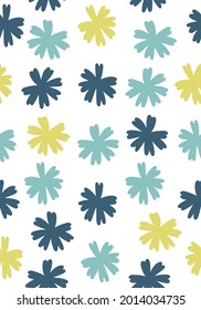 Scandinavian style flower seamless pattern