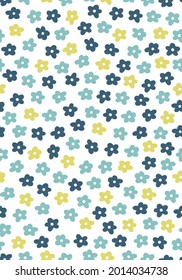 Scandinavian style flower seamless pattern