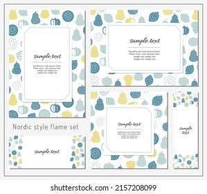 Scandinavian style fruit pattern frame