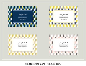 Scandinavian style geometric pattern frame