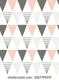 Scandinavian style geometric seamless pattern