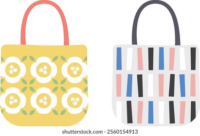 Scandinavian style illustration,bag,tote bag set