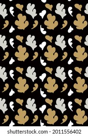 Scandinavian style leaf seamless pattern