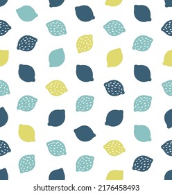 Scandinavian style lemon seamless pattern