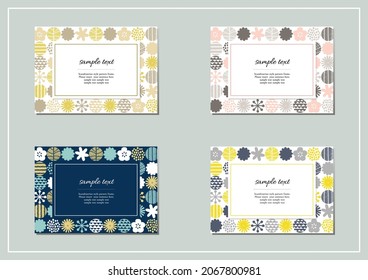 Scandinavian style natural pattern frame