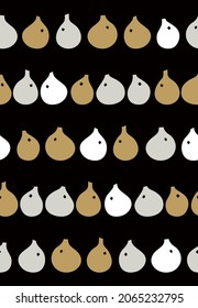 Scandinavian style  nuts seamless pattern