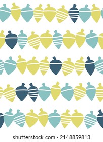 Scandinavian style nuts seamless pattern