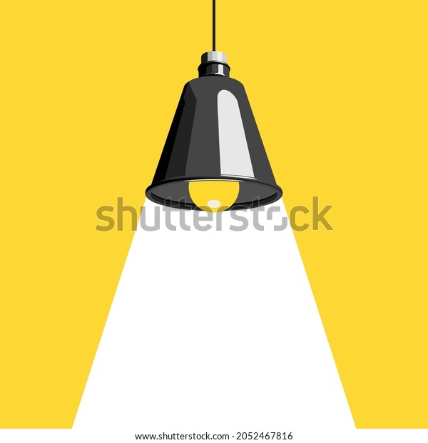 Scandinavian Style Pendant Lamp Interior Design Stock Vector (Royalty ...