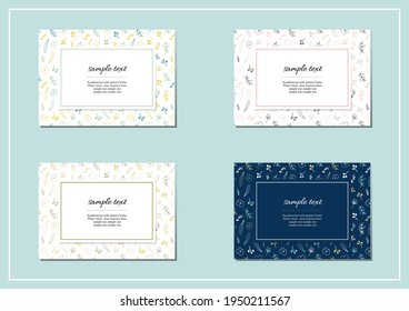 Scandinavian style plant pattern frame