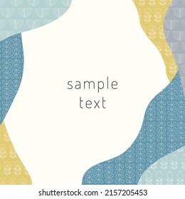 Scandinavian style plant pattern frame