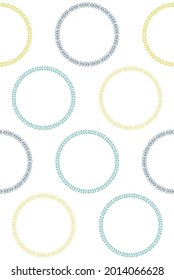 Scandinavian style plant seamless pattern