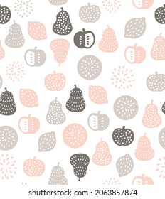 Scandinavian style  plant seamless pattern