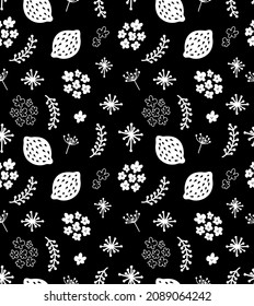 Scandinavian style  plant seamless pattern