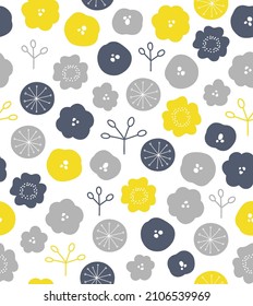 Scandinavian style  plant seamless pattern