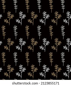 Scandinavian style  plant seamless pattern