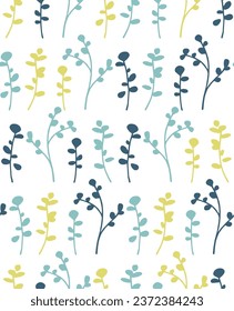 Scandinavian style  plant seamless pattern