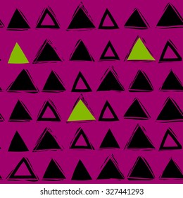 Scandinavian style. seamless abstract pattern with triangles.