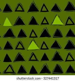 Scandinavian style. seamless abstract pattern with triangles.