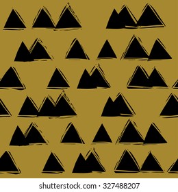 Scandinavian style. seamless abstract pattern with triangles. Mountain landscape