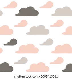Scandinavian style seamless cloud pattern