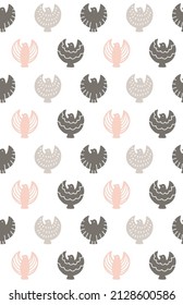 Scandinavian style seamless dove pattern