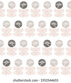 Scandinavian style seamless 
flower pattern