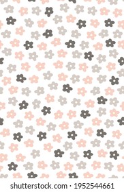 Scandinavian style seamless 
flower pattern