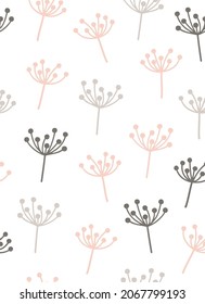 Skandinavisches Muster für nahtlose Blumen