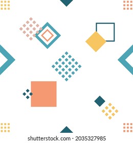 Estilo escandinavo sin fisuras, patrón geométrico, ilustración vectorial con figuras geométricas. Diseñar antecedentes para la invitación, folleto y plantilla de promoción.
