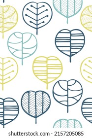Scandinavian style seamless 
leaf pattern
