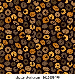 Scandinavian style seamless pattern. Modern geometric surface print. Spotted freehand organic texture. Handdrawn doodle contempopary wallpaper. Vector abstract background