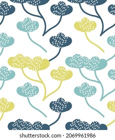Scandinavian style seamless plant pattern