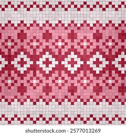 Scandinavian style seamless vector mosaic tiles pattern