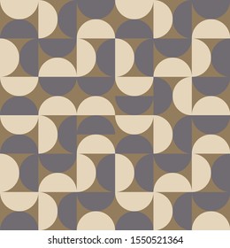 
Scandinavian style semicircles seamless pattern. Beige pastel color. Print. Vector design.