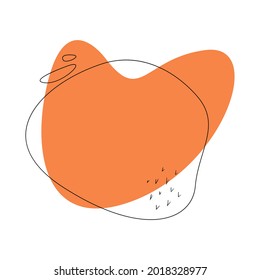 Scandinavian style. Scandinavian shape. Fluid shape. Template for logo, branding, web design, social media post, banner, business.