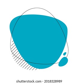 Scandinavian style. Scandinavian shape. Fluid shape. Template for logo, branding, web design, social media post, banner, business.