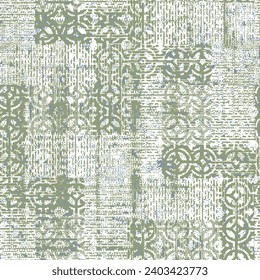 Scandinavian Style  Shiny viscose Geometric Design In A Retro 1970s Color Palette. Mid Century Modern Seamless Pattern Repeat.