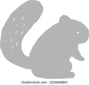 Scandinavian style squirrel illustration (silhouette)