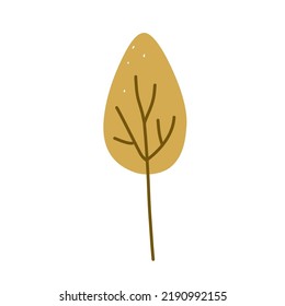 Árbol de estilo escandinavo, ilustración vectorial natural para pegatinas de diseño, impresión, afiche, tarjeta