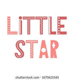 Scandinavian style typography poster. Vector lettering for card.