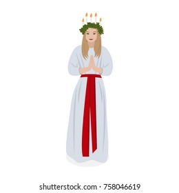 Scandinavian tradition Saint Lucys, vector