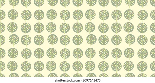 Scandinavian tree background. Seamless pattern.Vector.