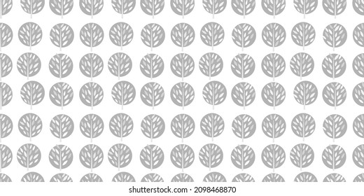 Scandinavian tree background. Seamless pattern.Vector.