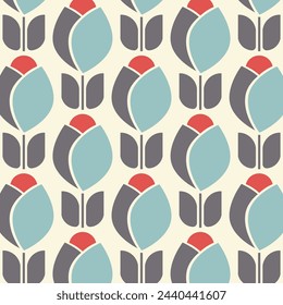 Scandinavian Tulips Designs in Fabric, Wallpaper and Home Decor